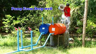 Download lagu Pressured Pump from Deep well, Amazing Auto water motion from deep well using Red and blue  tank mp3