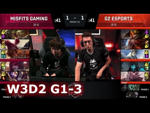 Misfits vs G2 eSports | Game 3 S7 EU LCS Summer 2017 Week 3 Day 2 | MSF vs G2 G3 W3D2