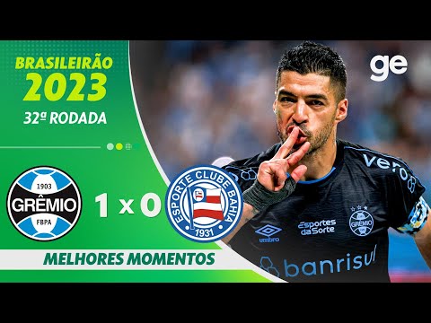 Gols e lances de Grêmio x Bahia
