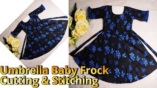 ডিজাইনার বাচ্চাদের জামা কাটিং ও সেলাই|DIY||Umbrella Baby Frock Cutting & Stitching/Sleeves Design|