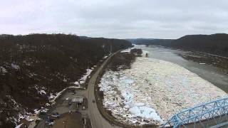 preview picture of video 'Ice jam in Parker PA, March 15, 2015'