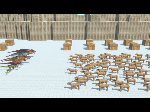 100 Smilodons vs ALL TEAMS Animal Revolt Battle Simulator