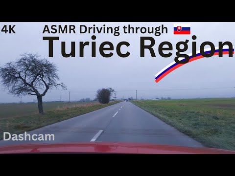 Driving Through the Countryside - Turiec Region / Relaxing Dashcam Scenic Drive Slovakia ASMR (4K)