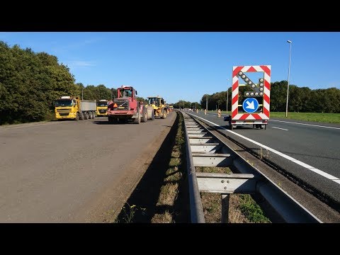 Groot onderhoud aan snelweg A18 tussen Varsseveld en Wehl