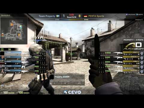 Team Property vs PENTA Sports Game 2 (CEVO-P CS:GO Season 8) - Helium & Metuz