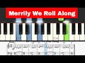 Merrily We Roll Along Easy Piano Lessons Tutorial Slow