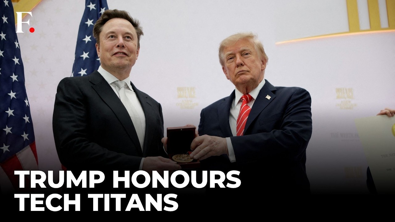 Trump Honours Musk, Brin, Huang, Su, Dell & Nadella With Top US Technology Medals | FP Video | N18G