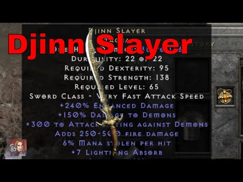 D2R Unique Items - Djinn Slayer (Ataghan)