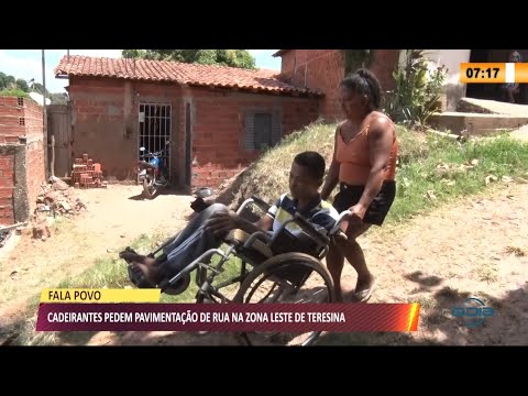 Cadeirantes pedem pavimentacão de rua na zona leste de Teresina 02 09 2021