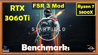 Starfield RTX 3060Ti FSR 3 Frame Generation Mod Benchmarks