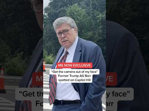 'Get the camera out of my face': Former Trump AG Barr spotted on Capitol Hill