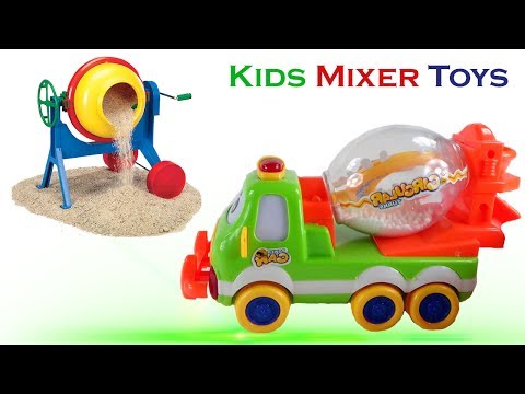 Mixer Truck Toys Construction Vehicles for Kids Truck Video   Cement Mixer and Concrete Mixer Truck