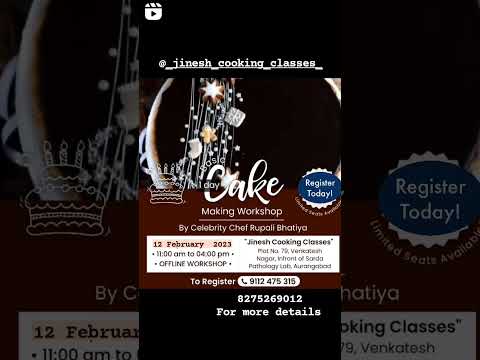 Basic to advanced cake Offline workshop 8275269012 @JineshCookingClasses #2023 #cakeideas  #cake