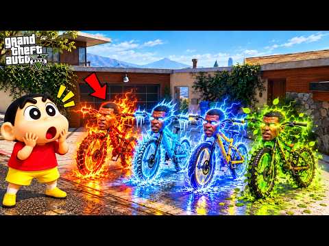 Shinchan Found SECRET Elemental Cycles to Save Franklin in GTA 5!