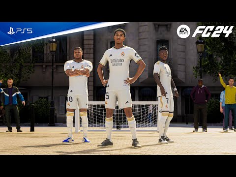 FC 24 - Real Madrid vs Barcelona Ft. Mbappe, Volta Football | PS5™ [4K60]