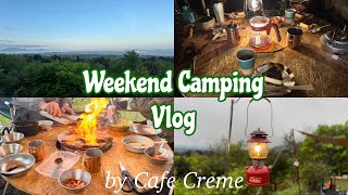 【Weekend camping Vlog】家族で週末キャンプ｜キャンプ飯｜簡単デザート作り｜サプライズ誕生日｜