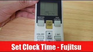 Fujitsu Air Conditioner: How to Set / Adjust Clock Time on Remote Control