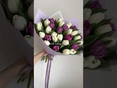 HOW TO WRAP TULIPS IN PAPER  FOR MOTHER’S Day | How to wrap flowers 🔥EASY FLOWER WRAPPING TUTORIAL