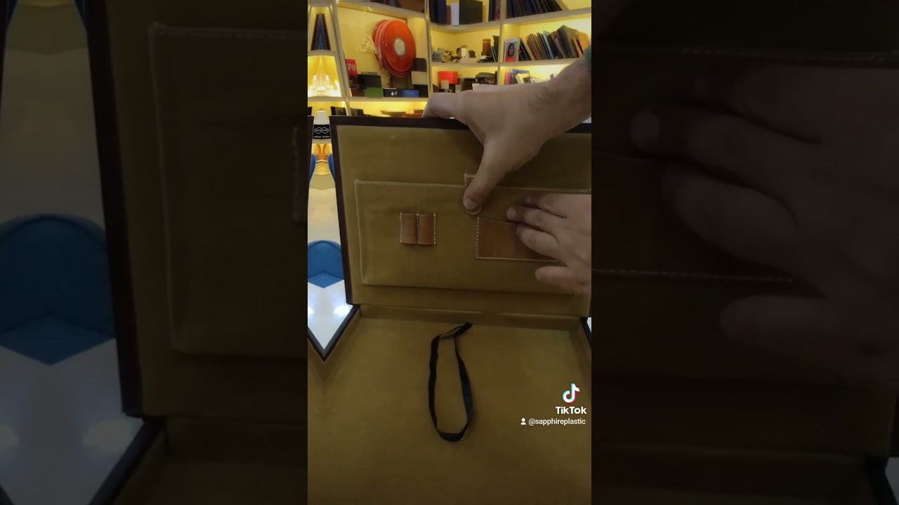 Luxury PU leather Custom Packaging Box Manufacturing In the UAE @sapphireplastic3868