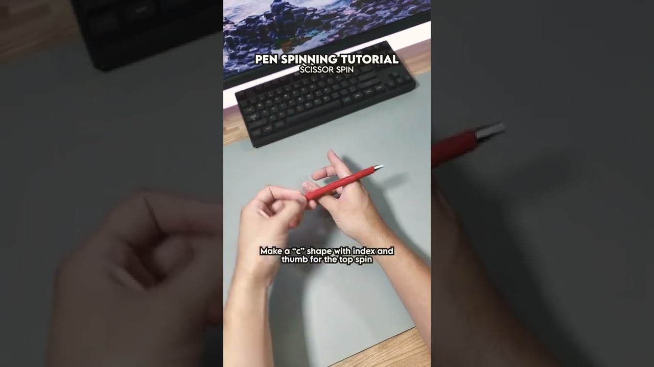 SCISSOR SPIN pen spinning tutorial ✂️ #shorts