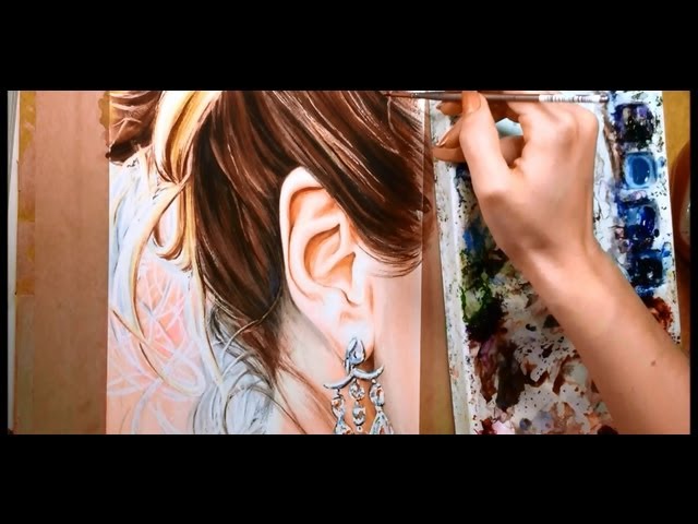 How to Paint Hair and Ears - Watercolor Tutorial
