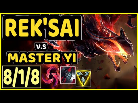 KREOX (REK'SAI) vs MASTER YI - 8/1/8 KDA JUNGLE GAMEPLAY - EUW Ranked MASTER