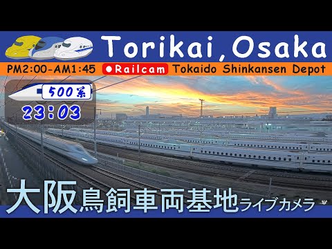 Tokaido Shinkansen Rail Cam 大阪 鳥飼車両基地ライブカメラ