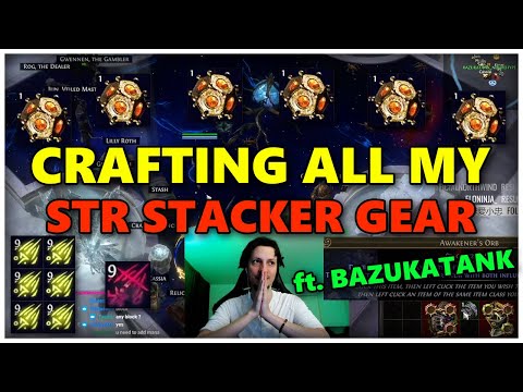[PoE] Crafting all my strength stacker gear ft. Bazukatank - Stream Highlights #687