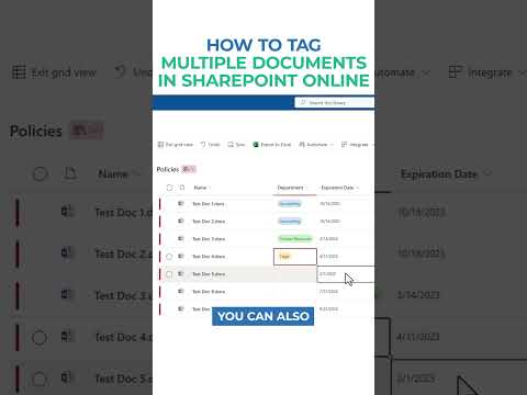Quick Guide: Tagging Multiple Docs in SharePoint Online