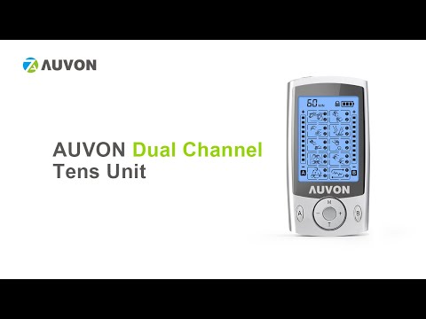 How to use AUVON Dual Channel TENS Unit ? | 20 Modes| 2" and 2"x4" Electrode Pads | White Version |