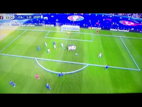 Italien Tor gegen Spanien/1:0/Euro2016