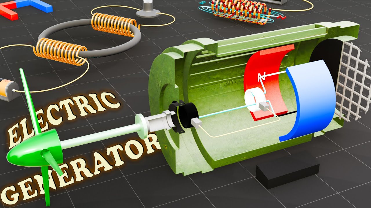 How does an Electric Generator work? AC/DC Generator