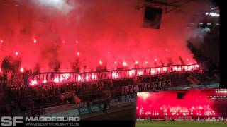 preview picture of video '14.03.2012 - 1. FC Magdeburg gegen VFC Plauen - Pyro - www.sportfotos-md.de'