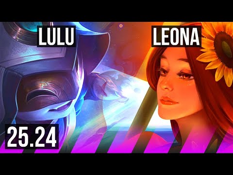 LULU & Aphelios vs LEONA & Ezreal (SUP) | KR Master | 25.24