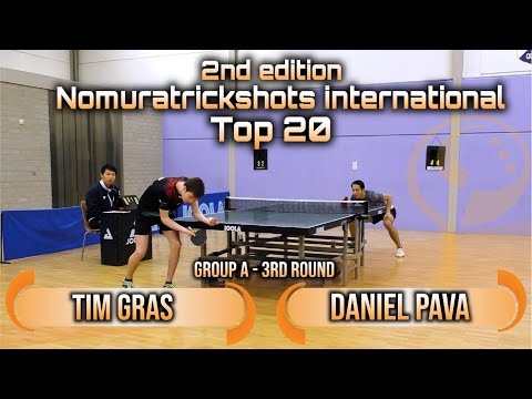 Top 20 Group A Tim Gras vs Daniel Pava - Nomuratrickshots international #tabletennis