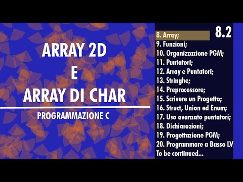 33.Array Bidimensionali e di Caratteri