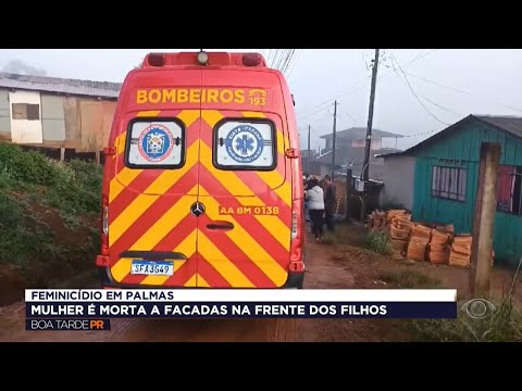Mulher é morta a facadas na frente dos filhos em Palmas (PR)