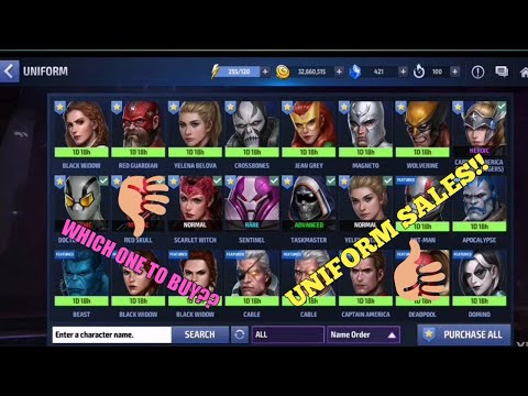 UNIFORM SELECTION CONFUSION??....WHICH ONE TO BUY??....MARVEL FUTURE FIGHT