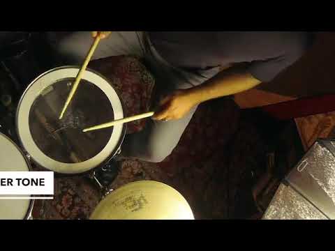 Testando Wambooka  Controlled Overtones Drum Heads   HAMMER TONE