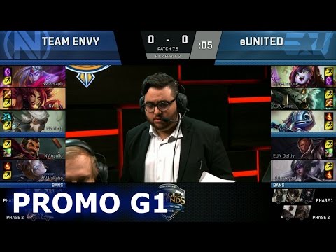 Team EnVyUs vs eUnited | Game 1 Promotion / Relegation S7 NA LCS Summer 2017 | TL vs EUN G1
