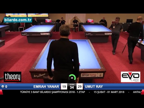 EMRAH YANAR & UMUT RAY Bilardo Maçı - 2018 - TÜRKİYE 1.LİGİ-1. Tur