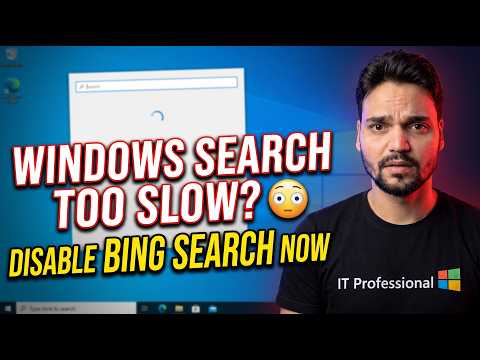 Is Windows Search Too Slow? 😳 Disable Bing Search Now!