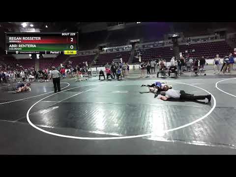 122 Lbs Cons. Round 3 - Regan Rosseter, Nebraska Vs Abri Renteria, Colorado 5524