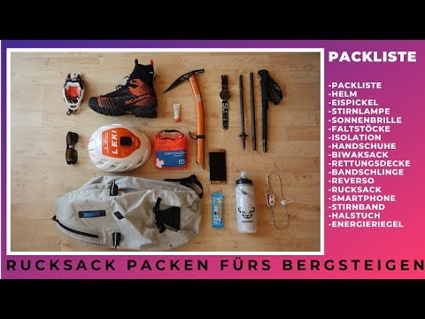 PACKLISTE FÜRS BERGSTEIGEN // Rucksack für BERGTOUREN richtig packen  // LIGHTWEIGHT GEAR