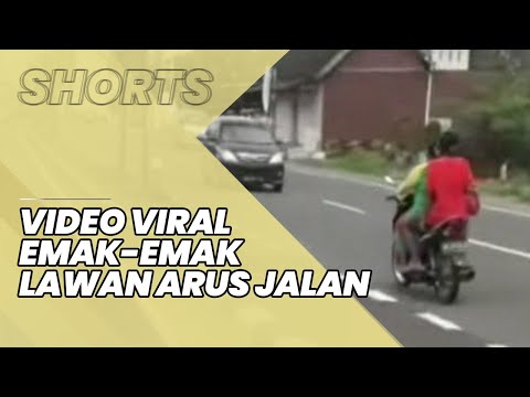 Viral Video Emak-emak Santai Naik Motor Lawan Arus di Jalan Raya Klaten