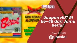 Download lagu Iklan Ucapan HUT RI ke-48 dari Jamu Berial (1993) mp3 Download lagu Iklan Ucapan HUT RI ke-48 dari Jamu Berial (1993) mp3