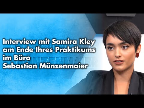 Interview mit Samira Kley am Ende Ihres Praktikums im Büro von Sebastian Münzenmaier.