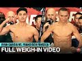 RYAN GARCIA VS FRANCISCO FONSECA - FULL WEIGH-IN & FACE OFF VIDEO