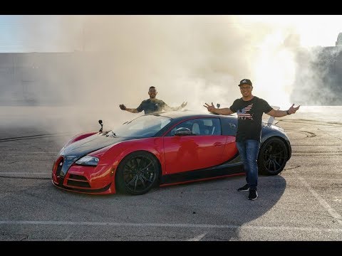 Crazy Bugatti RWD Conversion with Massive Donuts