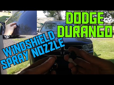 How to replace the windshield washer wiper nozzle sprayer 2011-2023 Dodge Durango, & parts review
